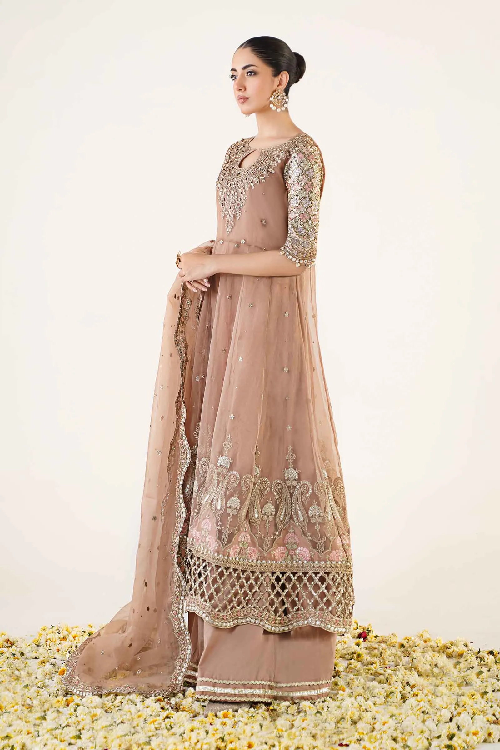 3 Piece Embroidered Organza Suit | SF-EA24-31