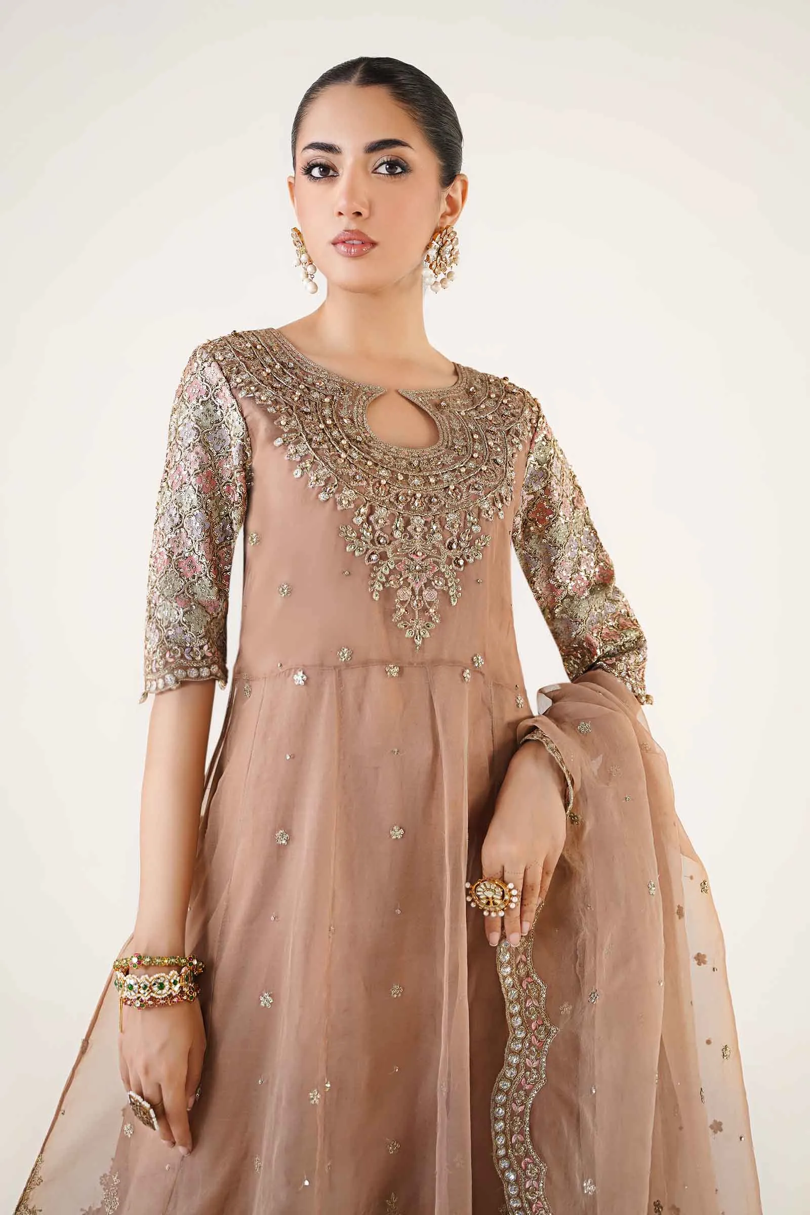 3 Piece Embroidered Organza Suit | SF-EA24-31