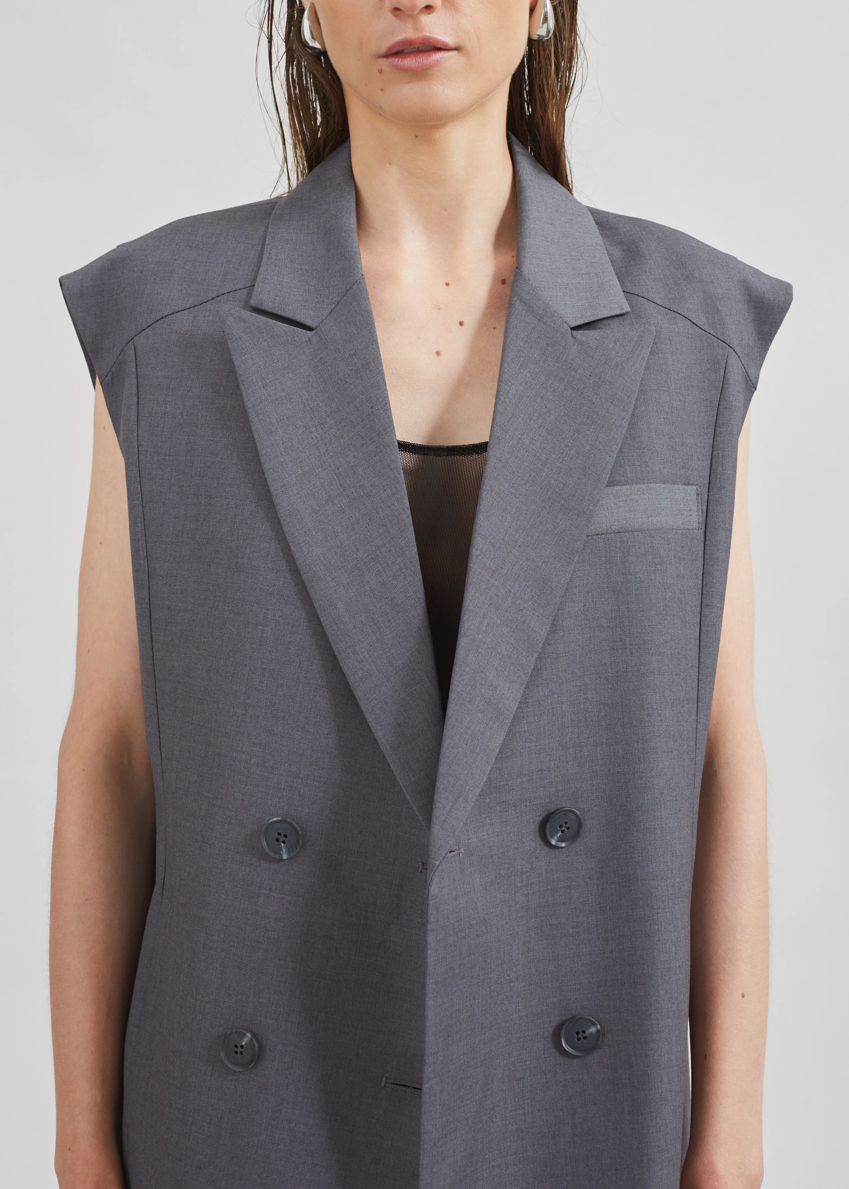 Alynn Vest Dress - Grey