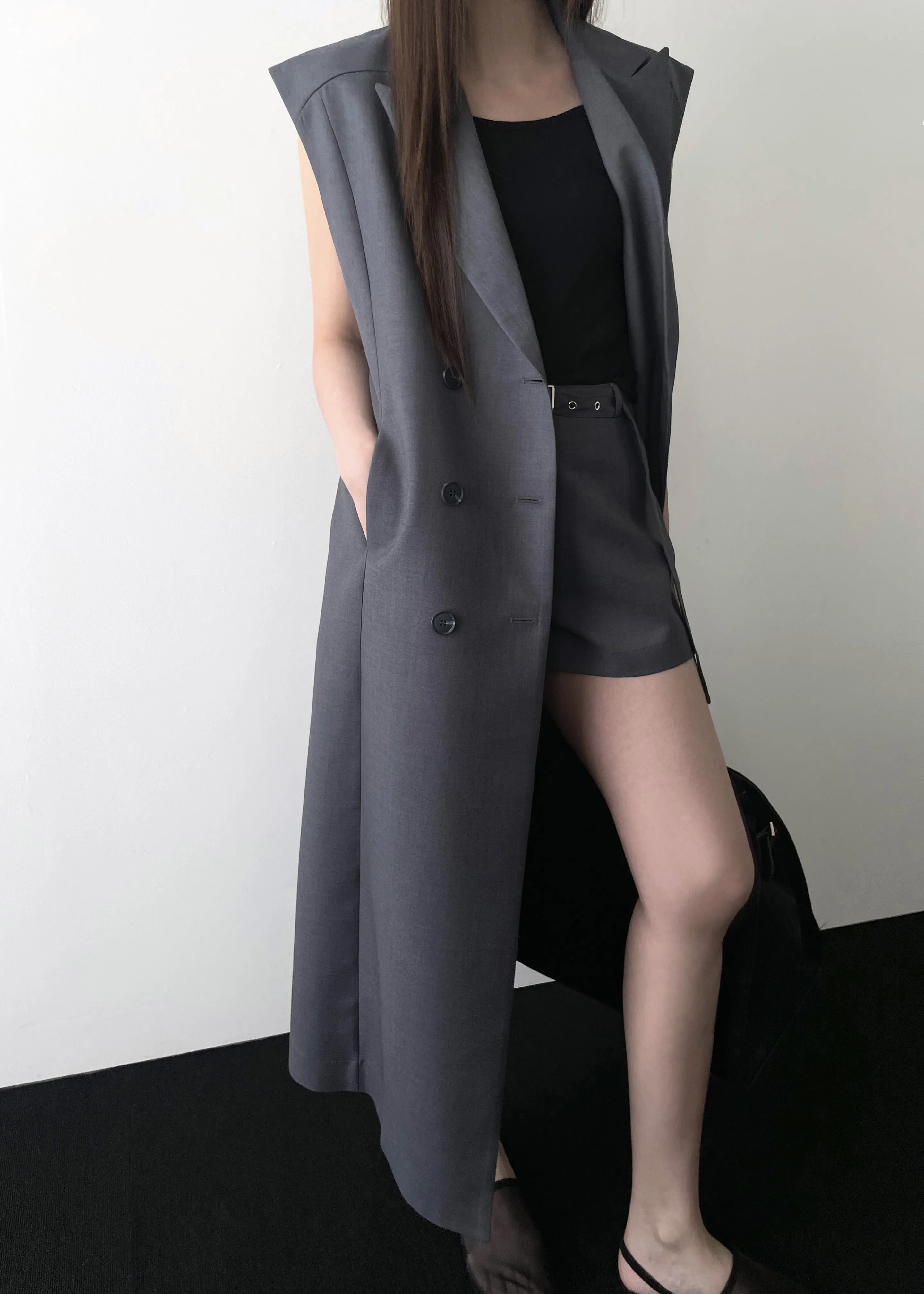 Alynn Vest Dress - Grey