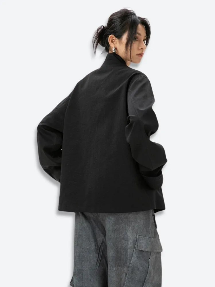 Asymmetric Frog Button Jacket