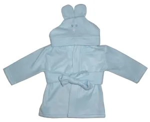 Bambini Fleece Robe With Hoodie Blue