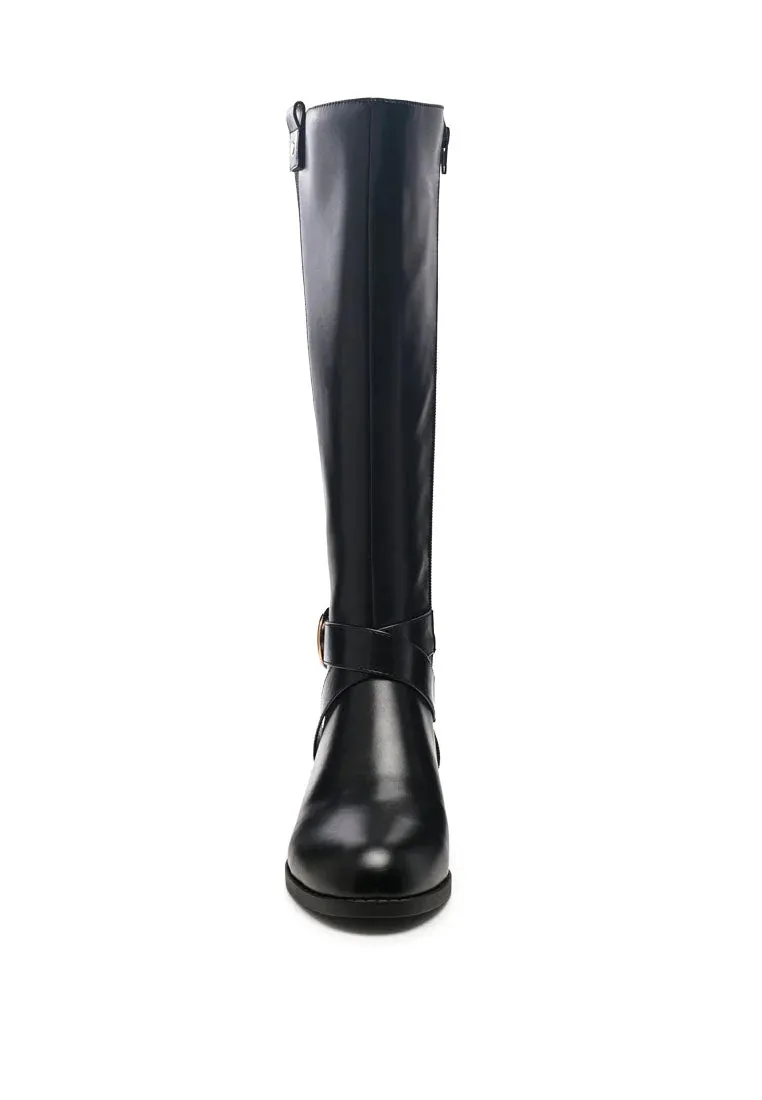 Black Knee High Riding Boots