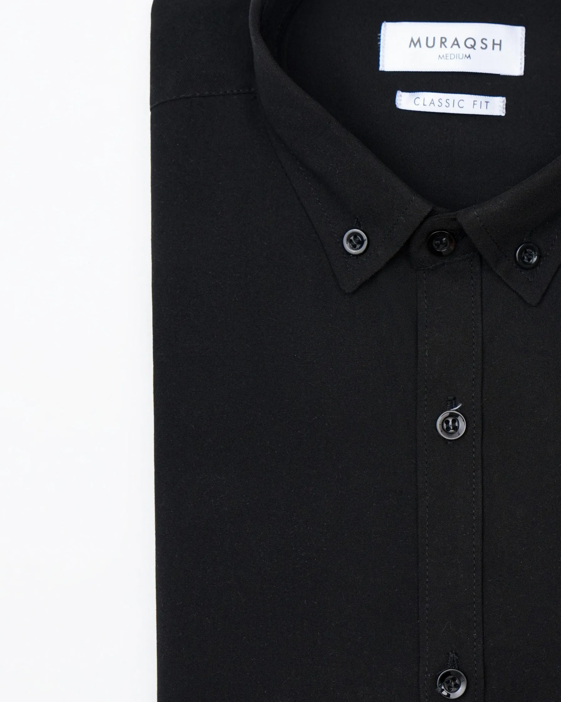 Black Plain Casual Shirt - Men