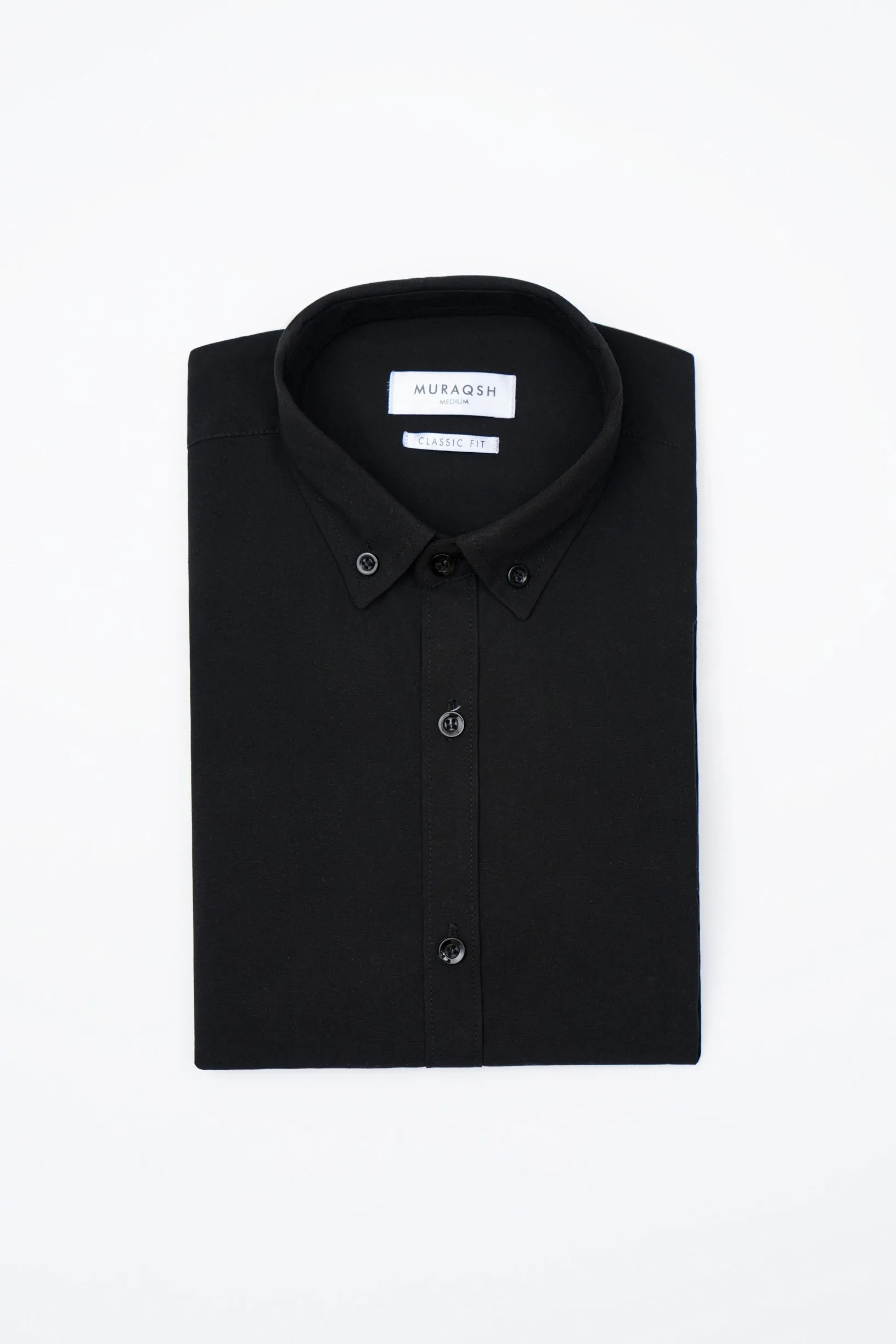 Black Plain Casual Shirt - Men