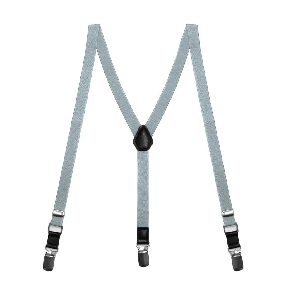 Boys' Platinum Gray Skinny Suspenders