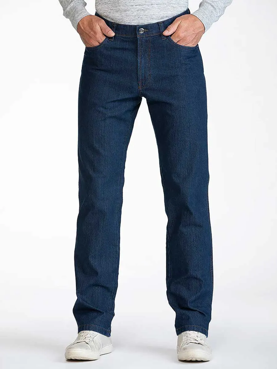 BRUHL Mens Genua III B Light Ring Denim Jeans - Dark Blue