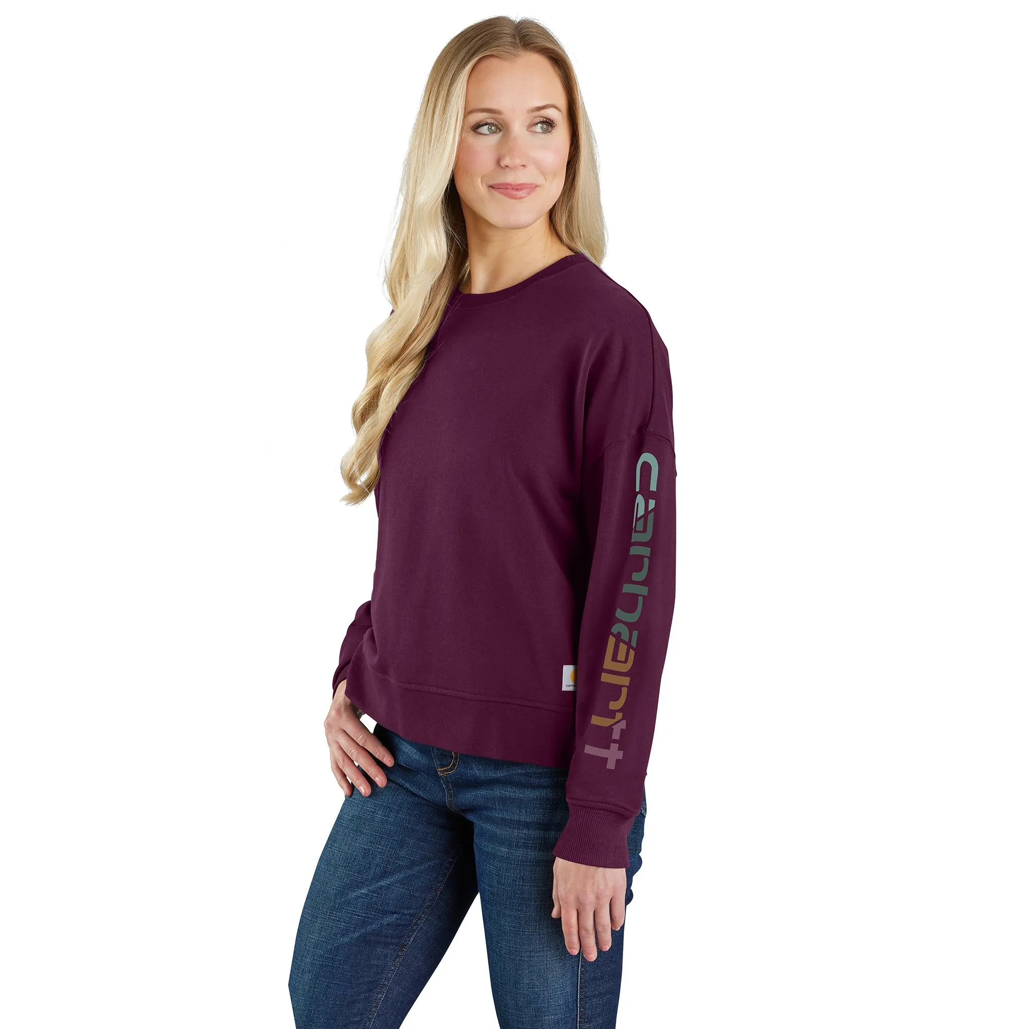 Carhartt Women's TENCEL Loose Fit Graphic Sleeve Sweatshirt