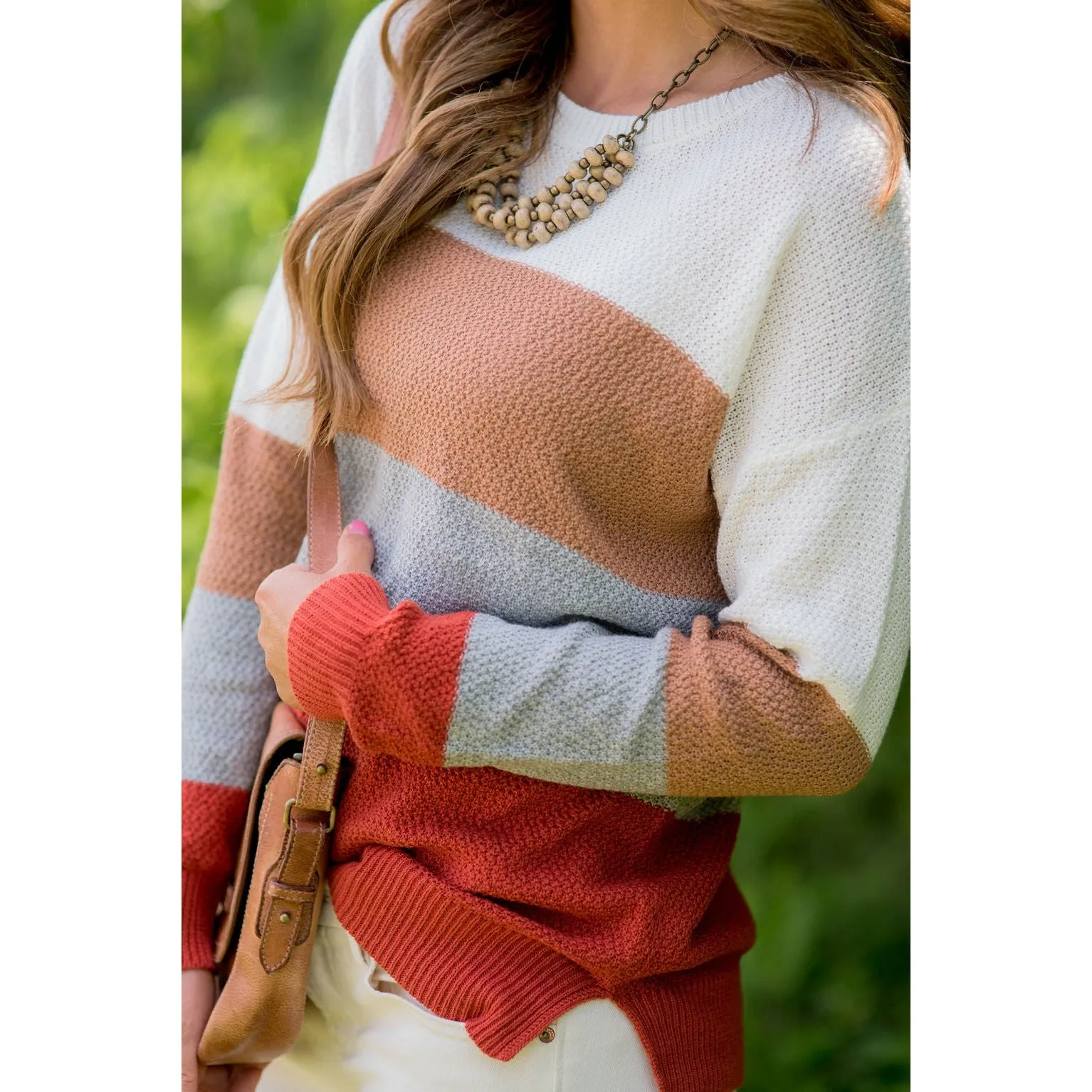 Color Blocked Lightweight Sweater