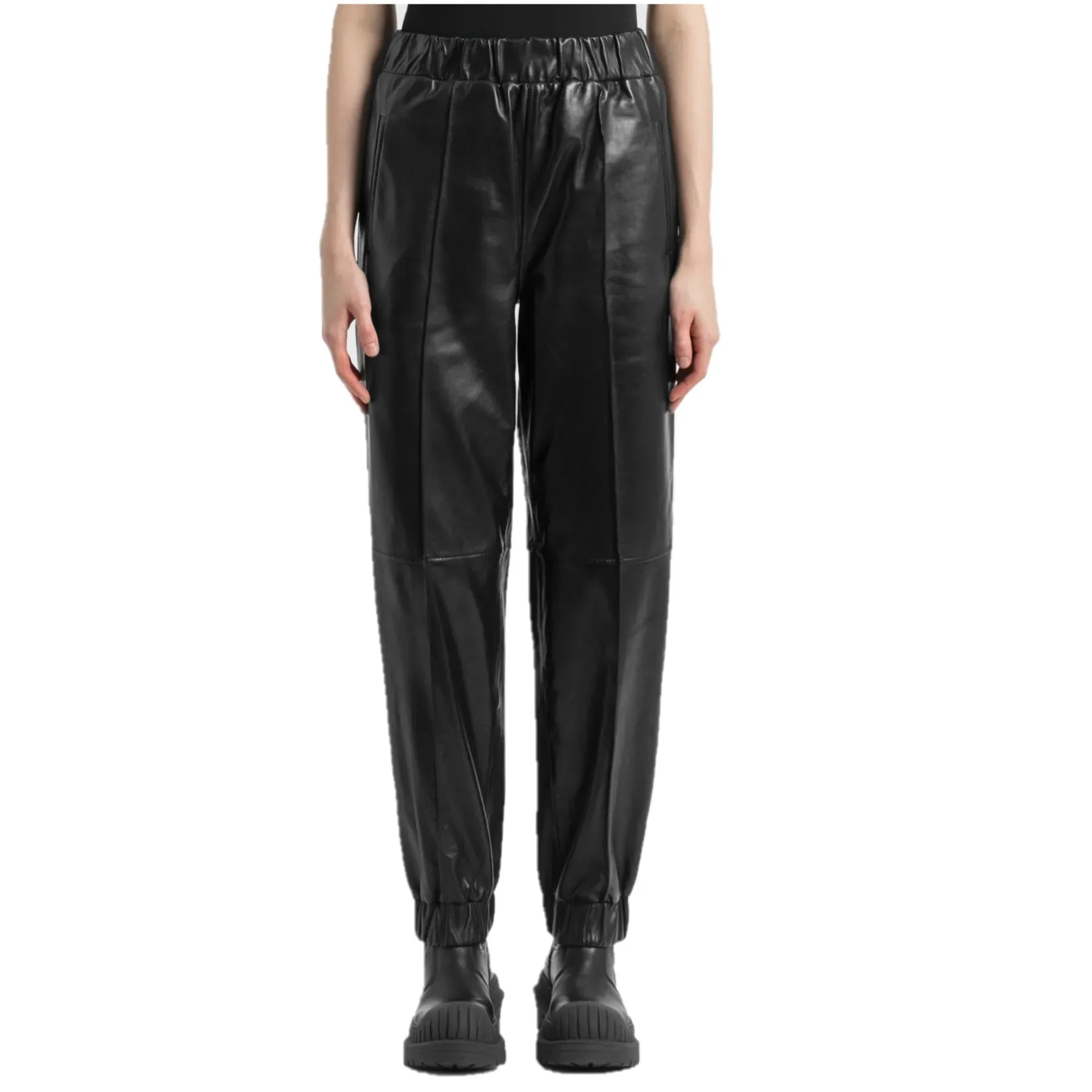 Comfortable Women's Black Leather Trouser