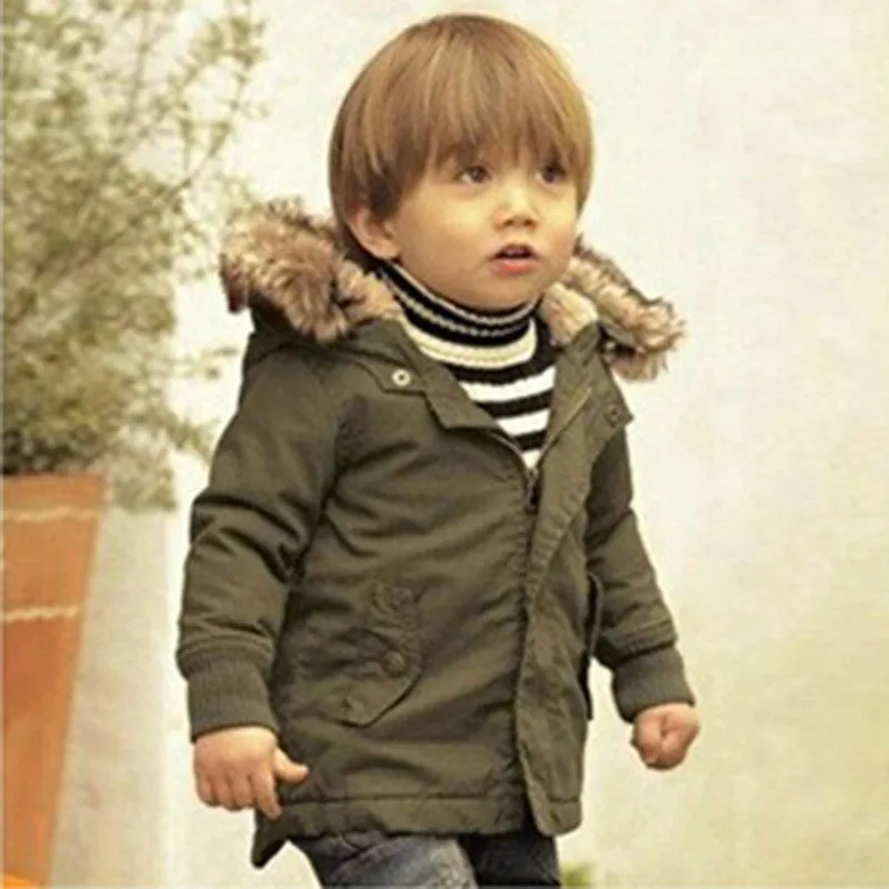 Cotton Padded  Warm Hooded Coat for Winter in Army Green - Free Shipping to N.A.