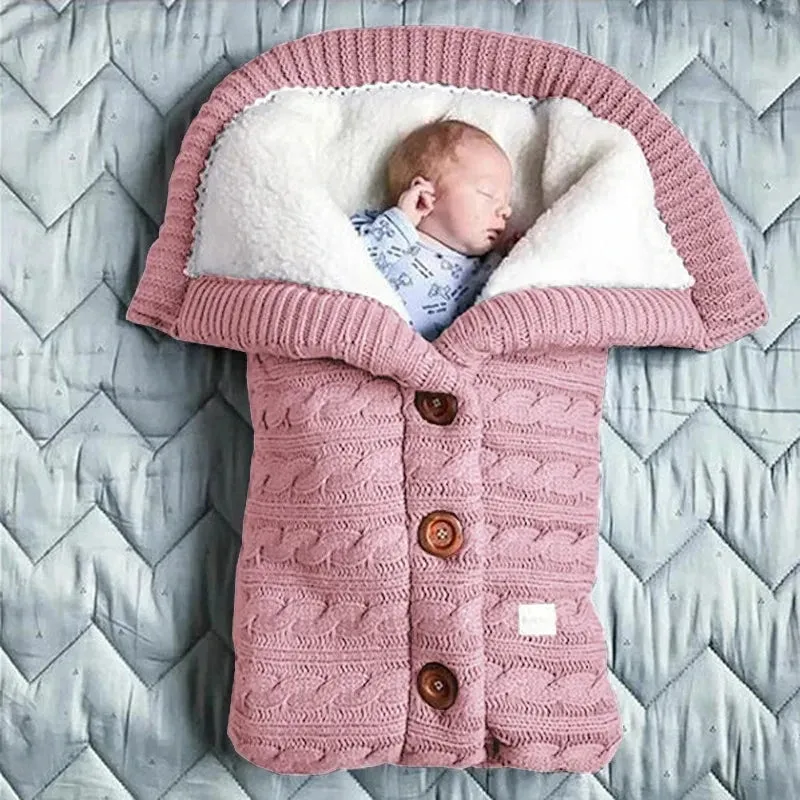 Cozy Warm Knitted Infants Sleeping Envelope - 8 Colors