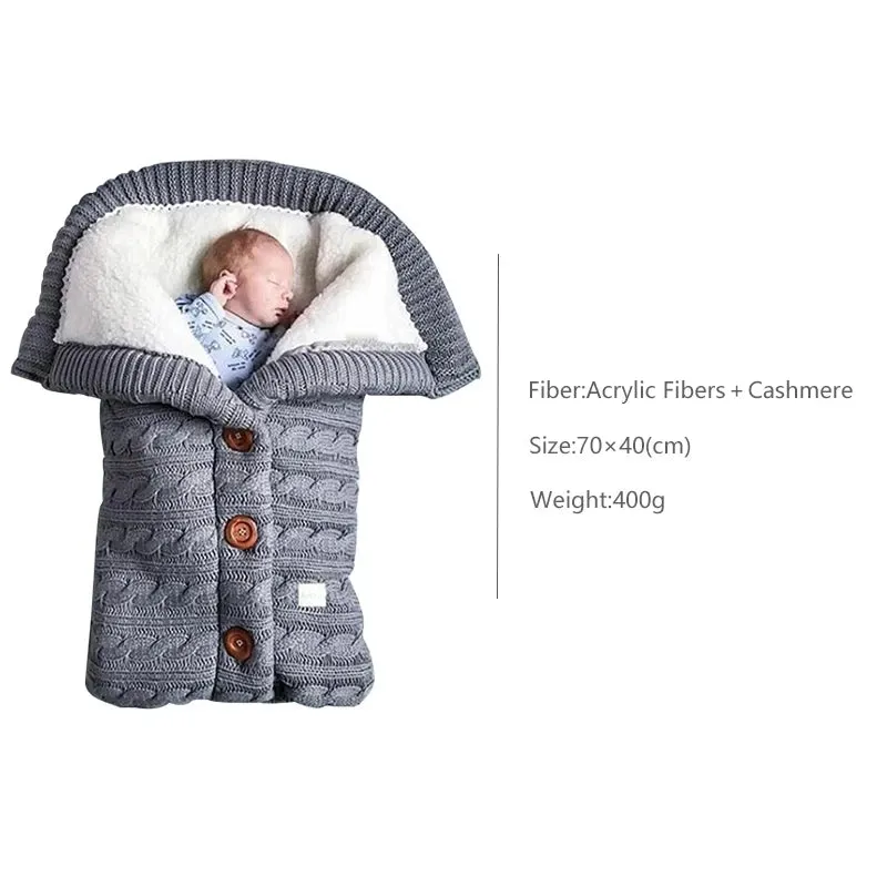 Cozy Warm Knitted Infants Sleeping Envelope - 8 Colors