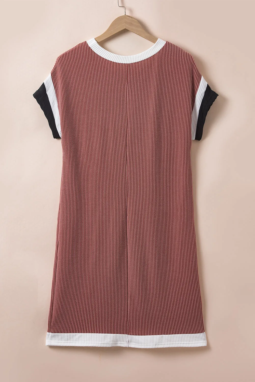 Edge Patched Pocket T Shirt Dress