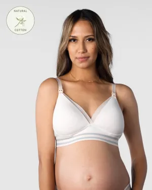 ELEVATE COTTON SHELL T-SHIRT NURSING BRA - WIREFREE