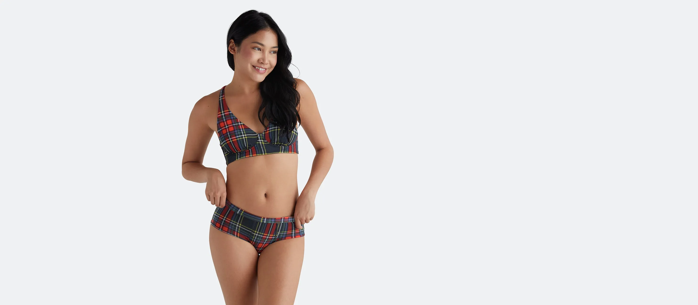 FeelFree Cheeky Brief | Festive Plaid