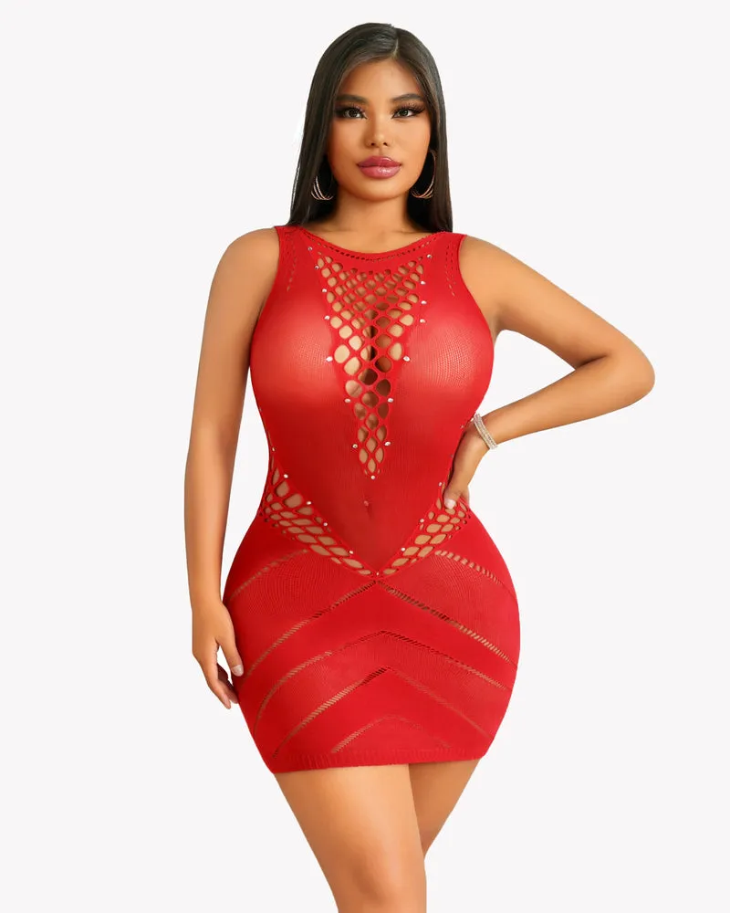 Fishnet Dress See Through Chemise