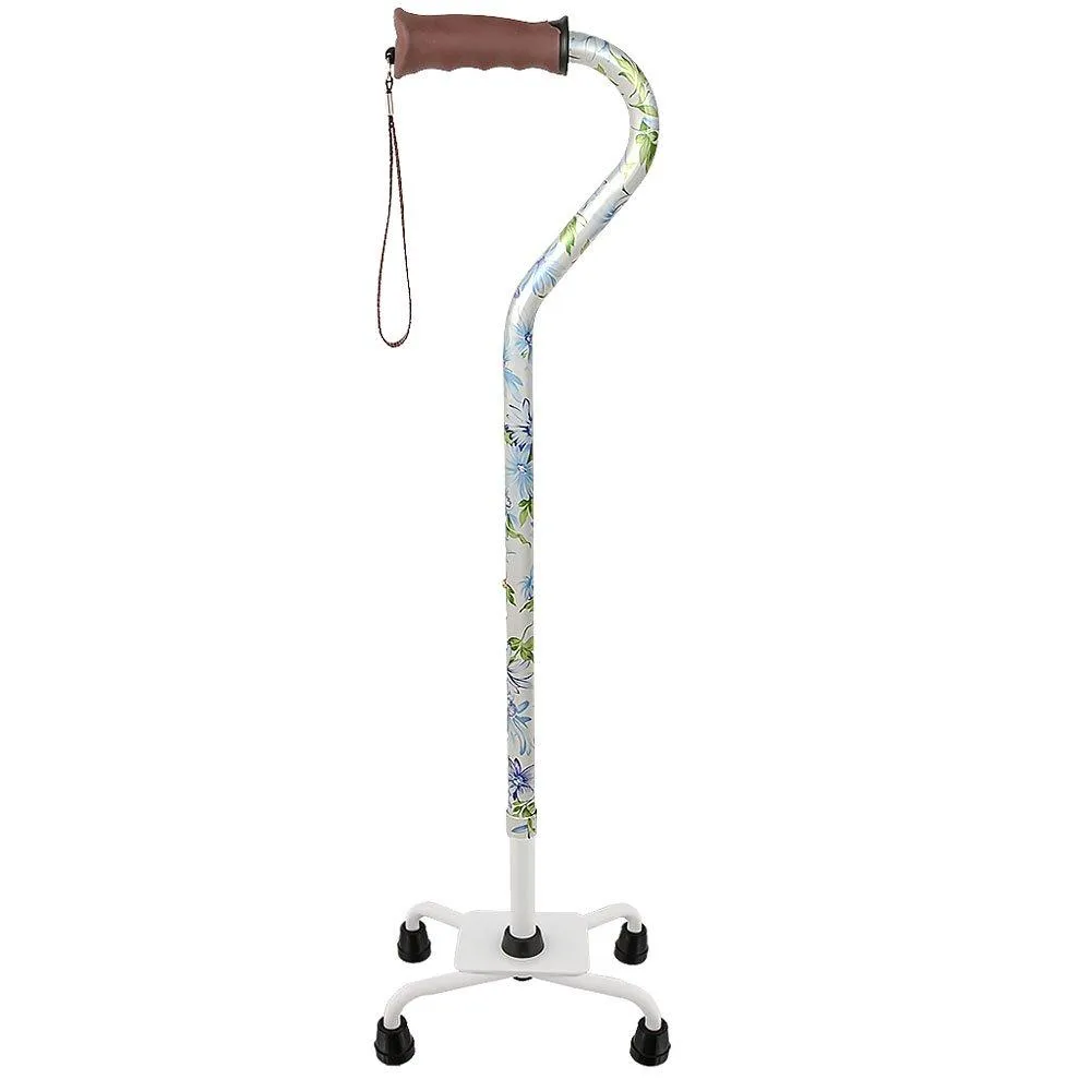 Heavenly Gardens: Supportive Quad Base Cane - Comfort Grip