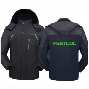 High Quality New Winter Festool Tools Logo Jackets Men Clothing Warm Coat Windproof Thicken Hooded  Outwear Casual Overcoat