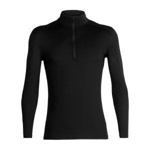 Icebreaker Men's Merino 200 Oasis Long Sleeve Half Zip Thermal Top Black