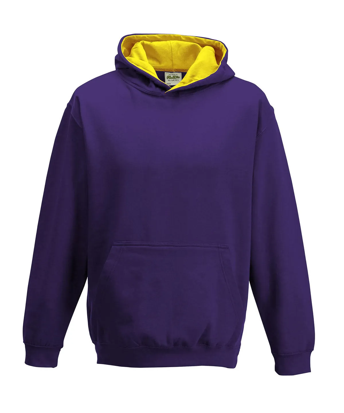 Kids varsity hoodie | Purple/Sun Yellow