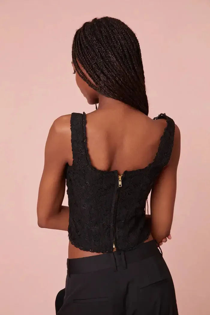 Love Shack Fancy - Lorelai Bustier in Black