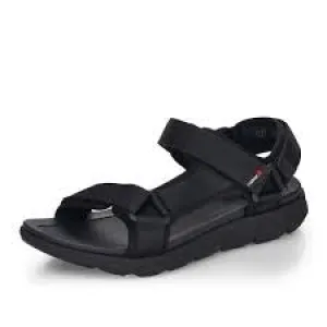 Mens Rieker Cesar Adjustable Waterproof Walking Sandal 20802-01-3 Black