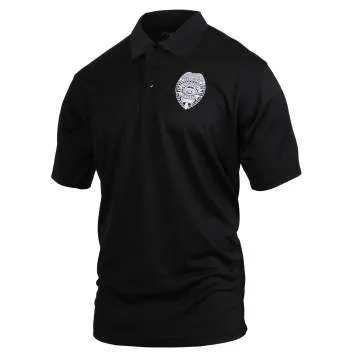 Moisture Wicking Security Polo Shirt With Badge