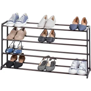 NON-SLIP SHOE RACK BRONZE 20 PAIR