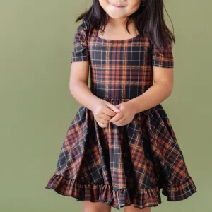 November Plaid Mod Twirl Dress