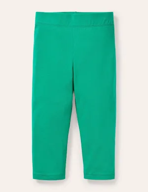 Plain Cropped Leggings-Sapling Green