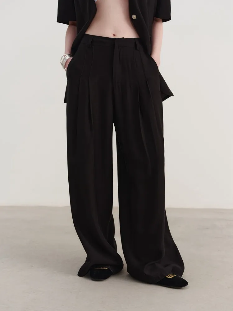 Pleated Relaxed-Fit Trousers