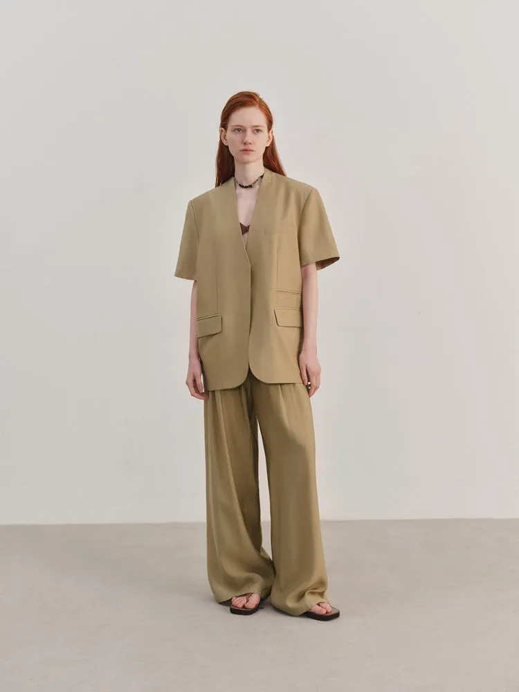 Pleated Relaxed-Fit Trousers