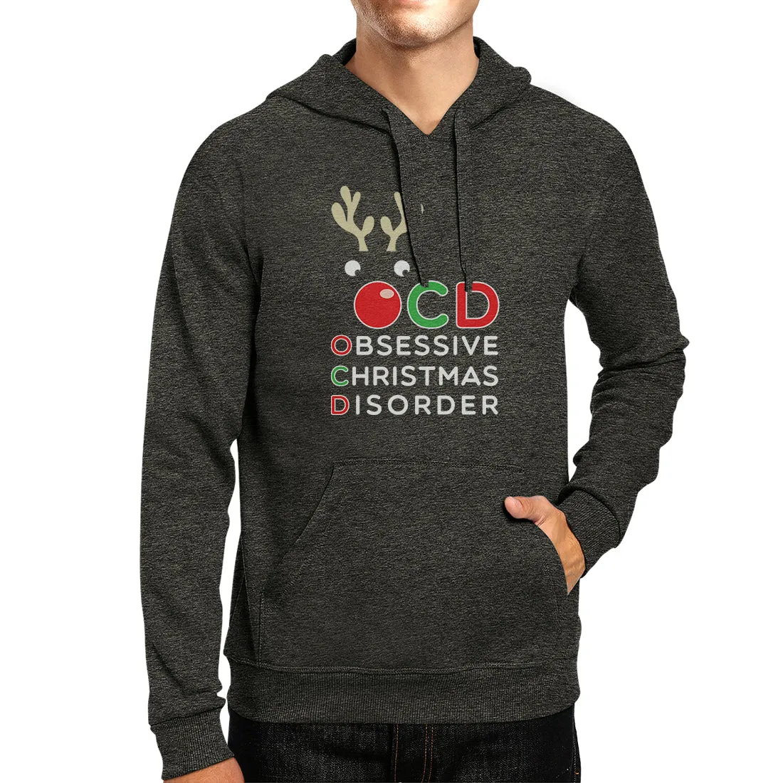 Rudolph OCD Unisex Pullover Hoodie Christmas Outfit Holiday Gifts