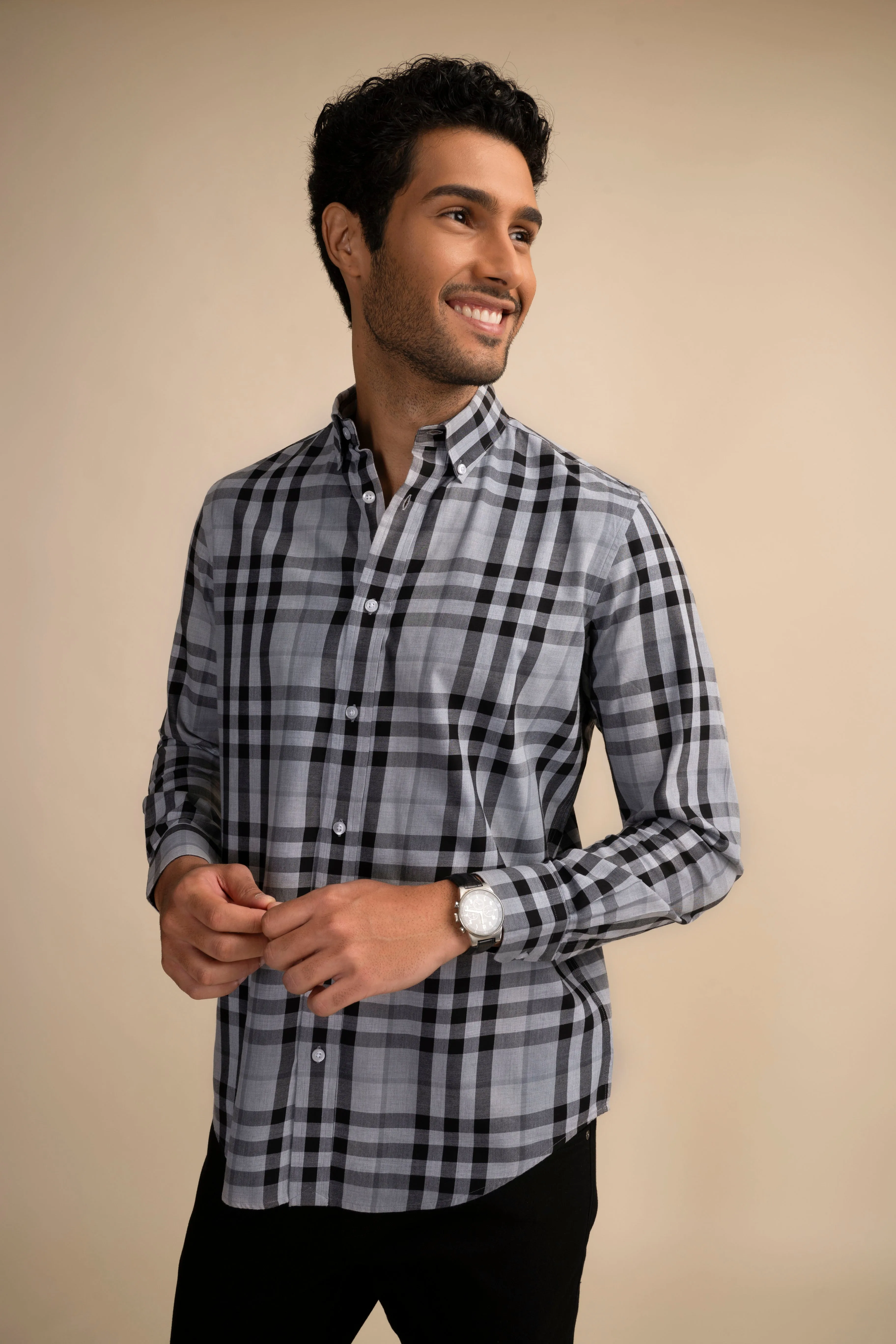 Soho Classic Grey Button-Down Shirt