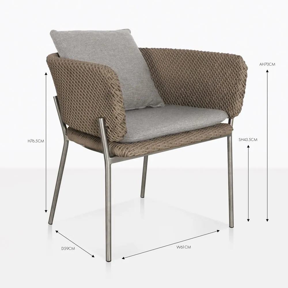 Studio Cyprus Weave Rope Dining Armchair