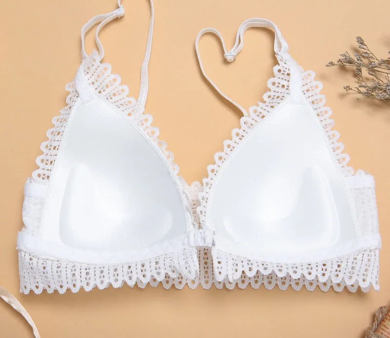 TEEK - Triangle Front Close Lace Bra