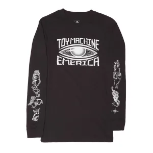 Toy Machine x Emerica Eye L/S Tee - Black