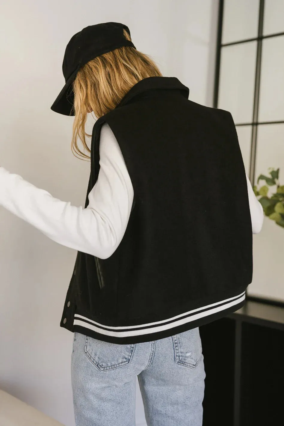 Varsity Snap Button Vest - FINAL SALE