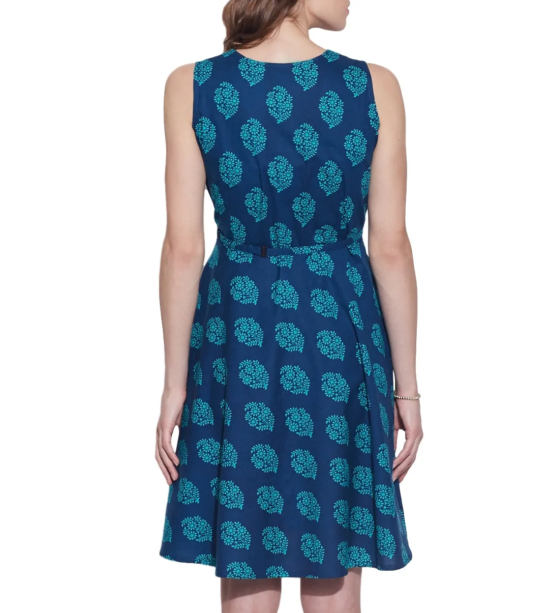 Women Apparels Cotton Printed Dress,Machine Washable,W-CPD34-1629, Size-34 Inch