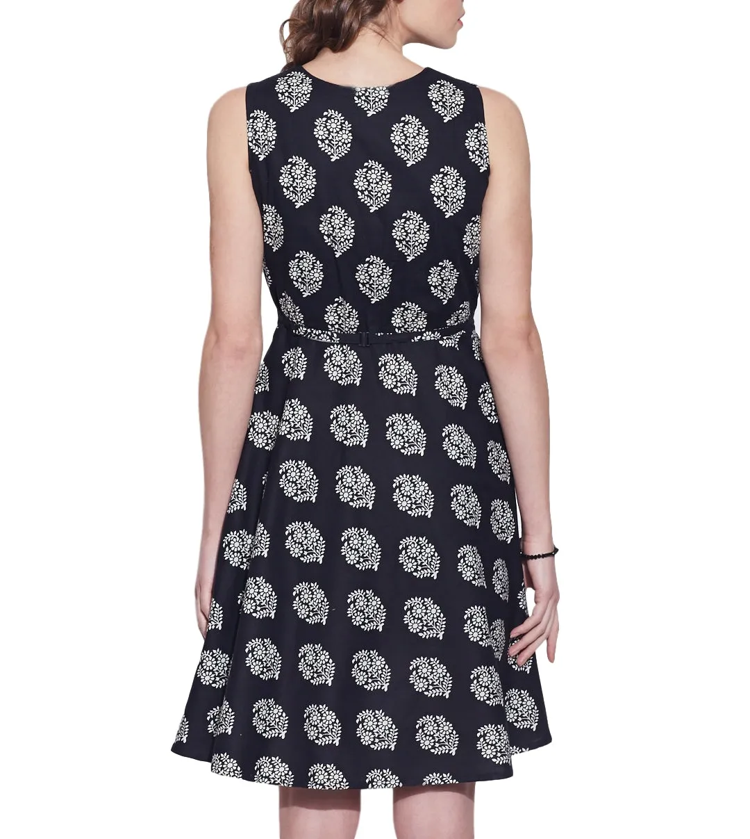 Women Apparels Cotton Printed Dress,Machine Washable,W-CPD44-1609, Size-44 Inch