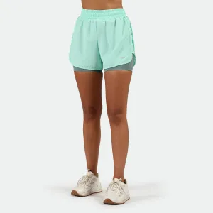 WOMEN-GO BEYOND-DYNAMIC-SHORT 2 IN 1 (BEACH-GLASS-BLUE)