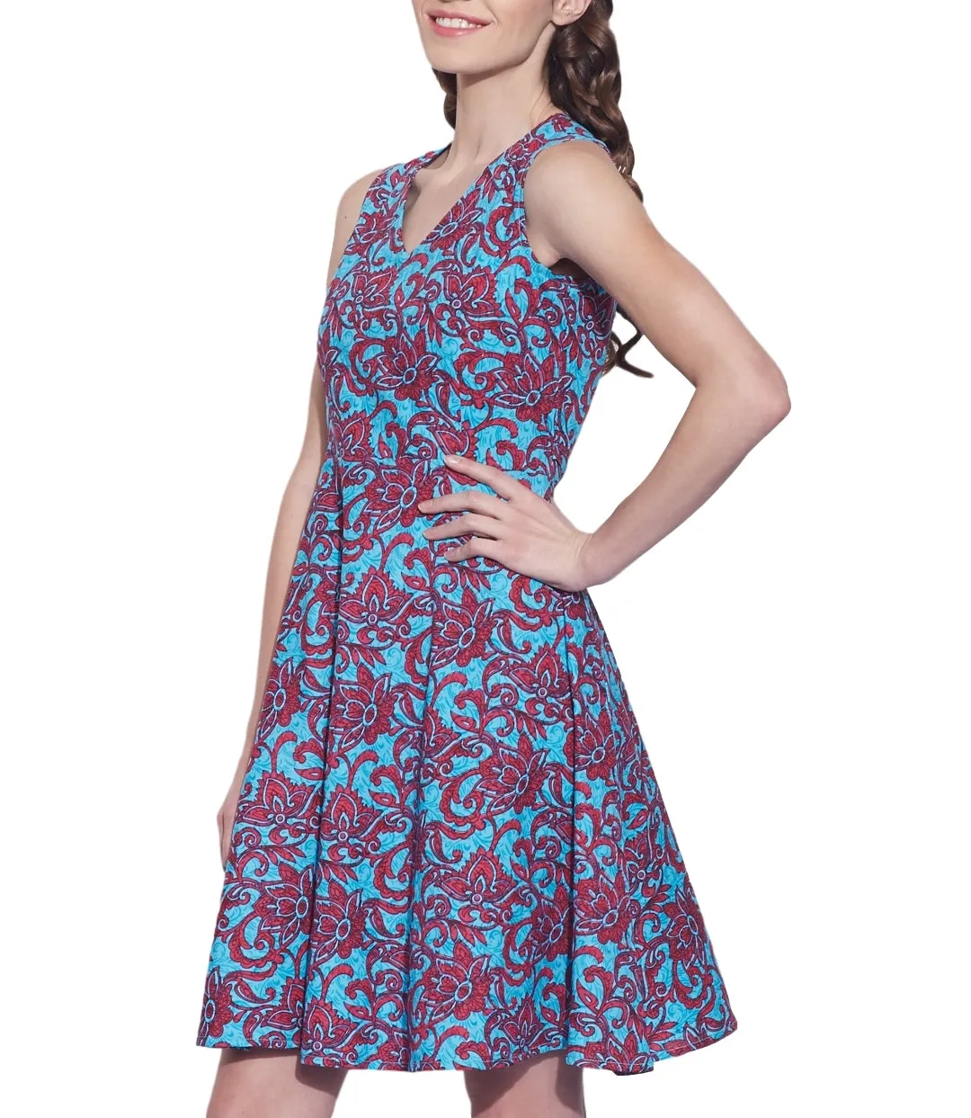 Womens Accessories Cotton Printed Dress,Machine Washable,W-CPD32-1607, Size-32 Inch