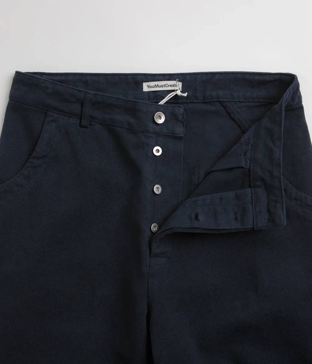 YMC Twisted Seam Trousers - Navy